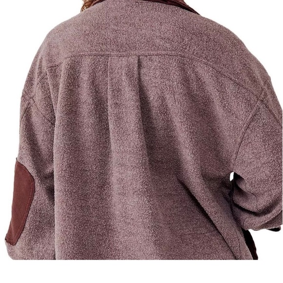 NWOT Free People Ruby Oversized Fleece Jacket Color: Date Night - Picture 6 of 7